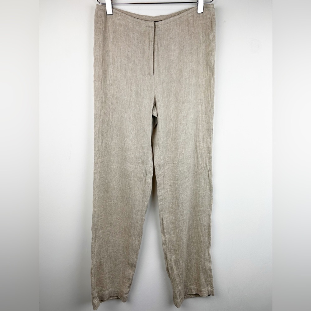 Eileen Fisher Linen Cream Pants Women’s Size Small Petite